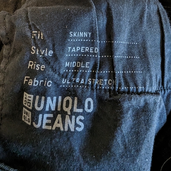 Uniqlo Black Skinny Jeans - Sz 28 - Picture 6 of 8